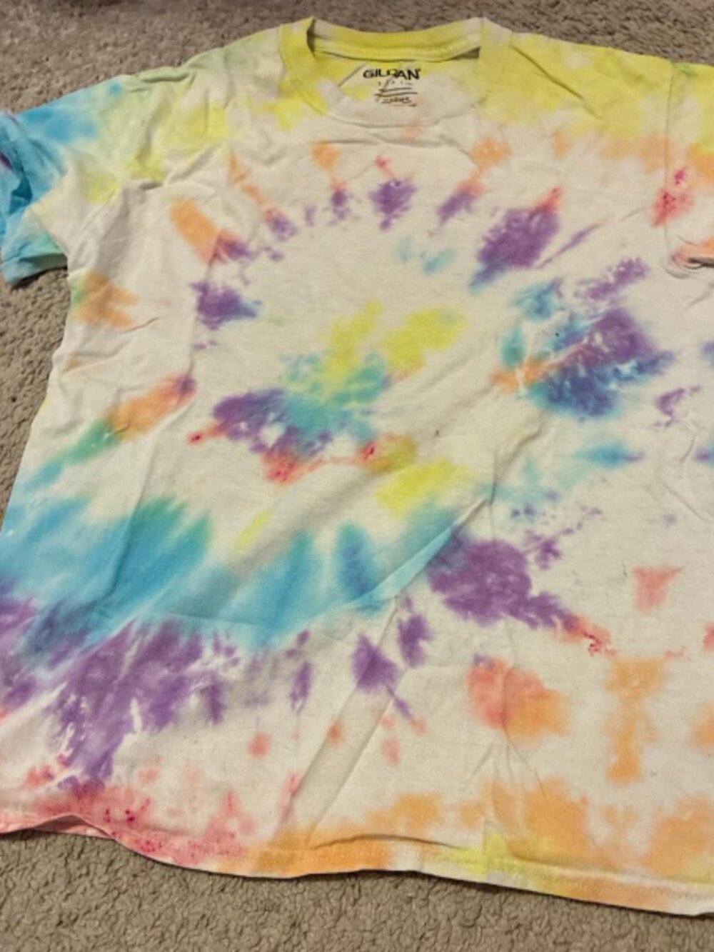 Handmade tie dye rainbow T-shirt